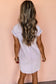 Orchid Petal Short Sleeve Double Chest Pocket Denim Shirt Dress