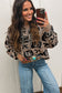 Black Bows & Horseshoes Pattern Western Fashion Print Sweater