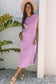 Wisteria Mineral Wash Pocketed T-shirt Long Dress