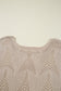 Seagrass Hollow Out Knit 7/8 Sleeve Casual Sweater