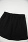 Black French Terry Drawstring Mini Skort with Pockets
