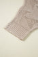 Seagrass Hollow Out Knit 7/8 Sleeve Casual Sweater