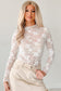 Black Sheer Floral Lace Mesh Mock Neck Long Sleeve Top