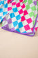 Black Checkered Drawstring Elastic Waist Casual Shorts
