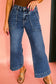 Breen Cropped High Rise Wide Leg Jeans