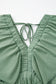 Textured V Neck Flutter Sleeve Ruffled Maxi Dress