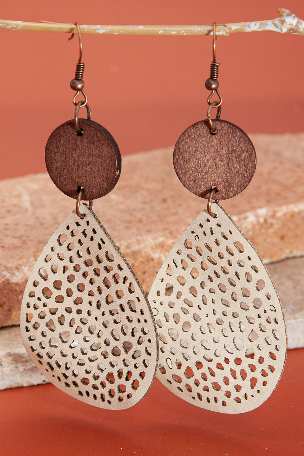 Cut-Out Water Drop Hook Earrings