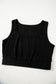 Black 3 Pcs Crop Tank Top Shorts with Cardigan Lounge Set