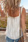 White Lace Crochet Ruffled Buttoned Loose Fit Tank Top