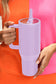 Orchid Petal Frosted Stainless Handle Large Vacuum Cup with Straw 40oz
