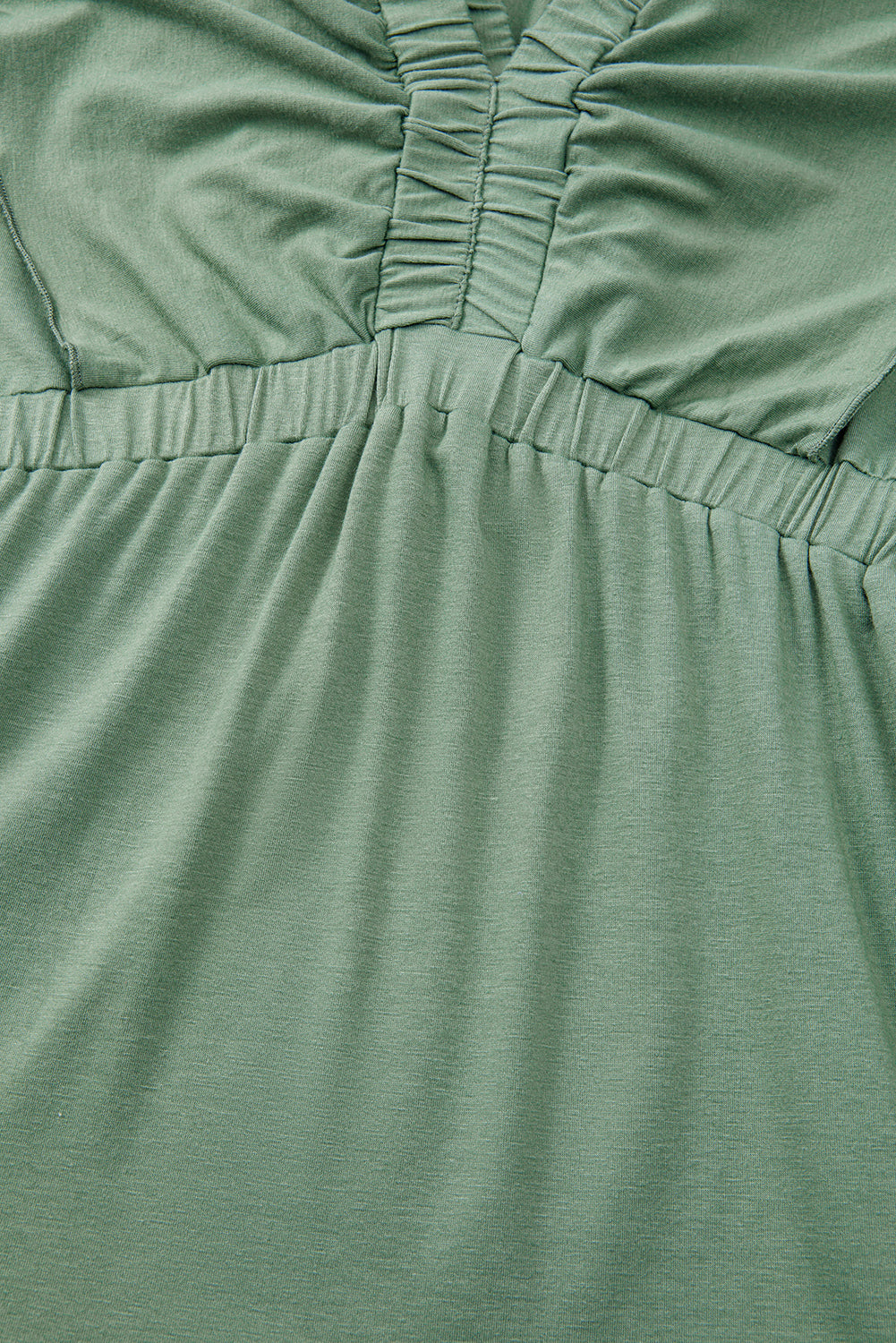 Textured V Neck Flutter Sleeve Ruffled Maxi Dress