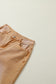 Brown Distressed High Waist Cropped Flare Jeans