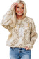 Steer Head Graphic Aztec Pullover Sweatshirt