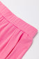 Strawberry Pink Slim Fit Crop Top and Pleated Wide Leg Pants Set