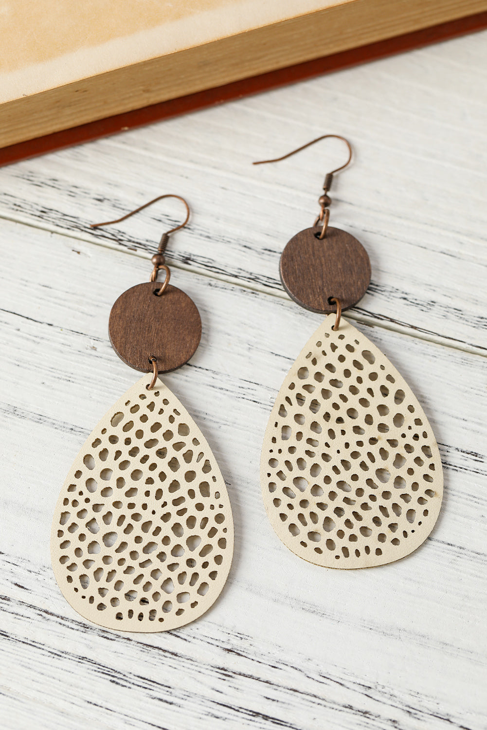 Cut-Out Water Drop Hook Earrings