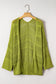 Spinach Green Oversize Crochet Knit Open Cardigan