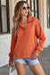 Moss Green Buttoned Collared Raw Detail High Low Baggy Sweatshirt with Slits