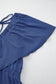 Textured V Neck Flutter Sleeve Ruffled Maxi Dress