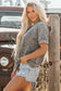 Light Grey Western Steer Head Tie Dye Print Crew Neck T Shirt