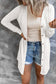 White Open-Front Button Cardigan