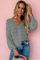 Green Lightweight Buttoned Front Crochet Cardigan
