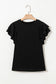 White Layered Ruffle Short Sleeve Round Neck Top