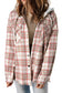 Multicolour Plaid Flap Pocket Hooded Raw Hem Jacket