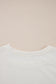 Beige 2pcs Cropped Tee and Ruffle High Waist Skort Set
