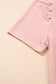 Parchment Corded Knit Crew Neck Puff Sleeve Shift Mini Dress