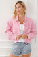 Pink Rivet Studded Denim Jacket