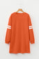 Tillandsia Purple Varsity Contrast Banded Sleeve Shift Sweatshirt Dress