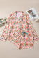 Pink Nutcracker March Long Sleeve Button Up 2pcs Pajama Short Set