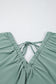 Textured V Neck Flutter Sleeve Ruffled Maxi Dress