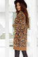 Brown Leopard Print Fur Cardigan