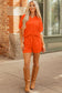 Apricot Textured V Neck T Shirt and Shorts Set
