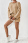 Khaki Sweater Drawstring Shorts Outfit