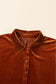 Chestnut 3/4 Sleeve Tunic Babydoll Velvet Shirt