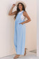 Beige Checkered Pocketed High Waist Wide Leg Overall