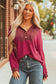 Oatmeal Waffle Patchwork Drop Shoulder Hooded Long Sleeve Top