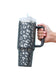 Gray Leopard Print 40OZ Stainless Steel Portable Cup with Handle