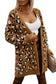 Brown Leopard Print Fur Cardigan