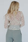 White Sheer Floral Lace Long Sleeve Slim Fit Top