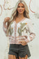 Apricot Desert Cactus Buttoned Front Sweater Cardigan
