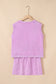 Myosotis 2 Pieces Mineral Wash Cotton Tank Top Lined Split Skirt Set