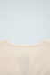 Beige Waffle Stripe Plaid Patchwork Henley Knit Top