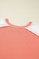 Parchment Twist Rib Colorblock Hi Low Plus Size Short Sleeve Top