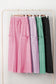 Black Mineral Wash Exposed Seam Drawstring High Waist Wide Leg Cargo Pants