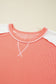Parchment Twist Rib Colorblock Hi Low Plus Size Short Sleeve Top