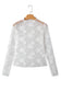 Black Sheer Floral Lace Mesh Mock Neck Long Sleeve Top