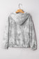 Gray Camouflage Woodland Print Oversized Sporty Hoodie